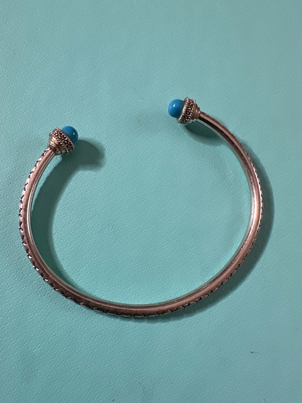 Andrea Candela Sterling Silver And Turquoise Cuff Bracelet